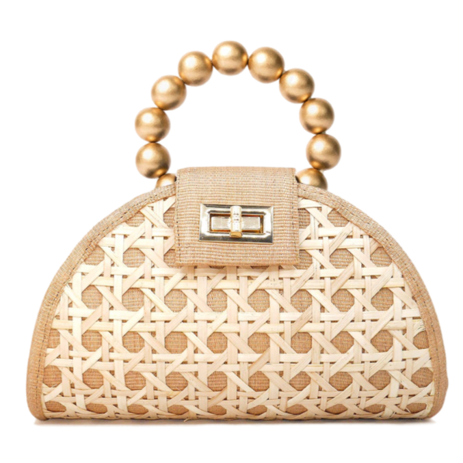 rattan raffia summer handbag clutch vacation