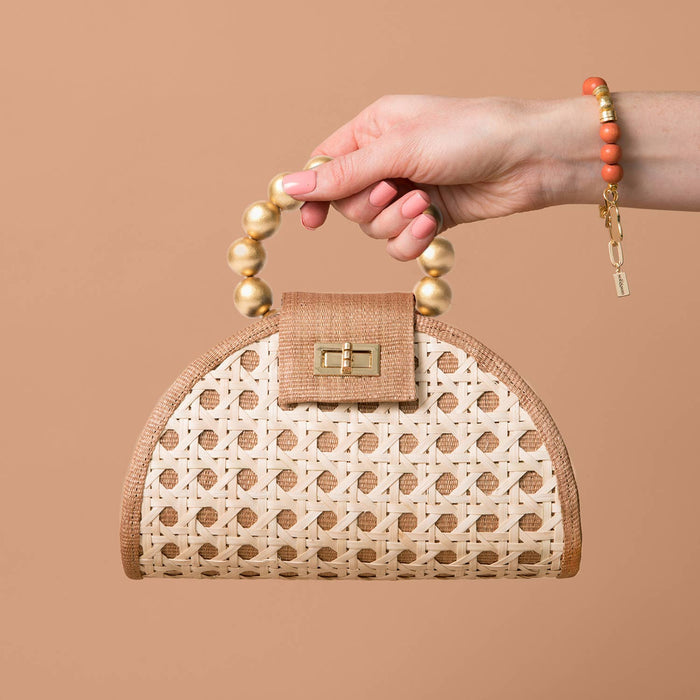 rattan raffia summer handbag clutch vacation