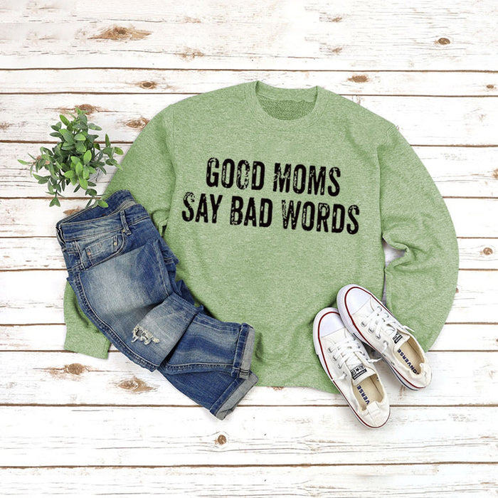Olive green sweater (black word color picture) / S
