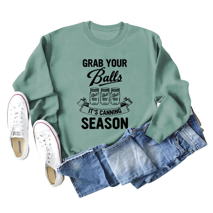 Light green sweater (black word color picture) / S