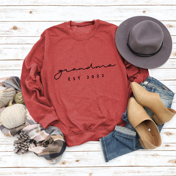 Red sweater (black font) / S