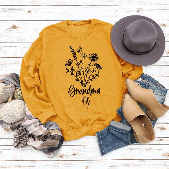 Yellow sweater (black font) / S
