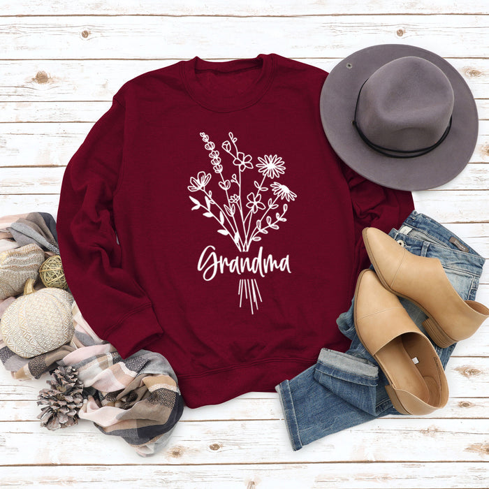 Red wine sweater (white font) / S