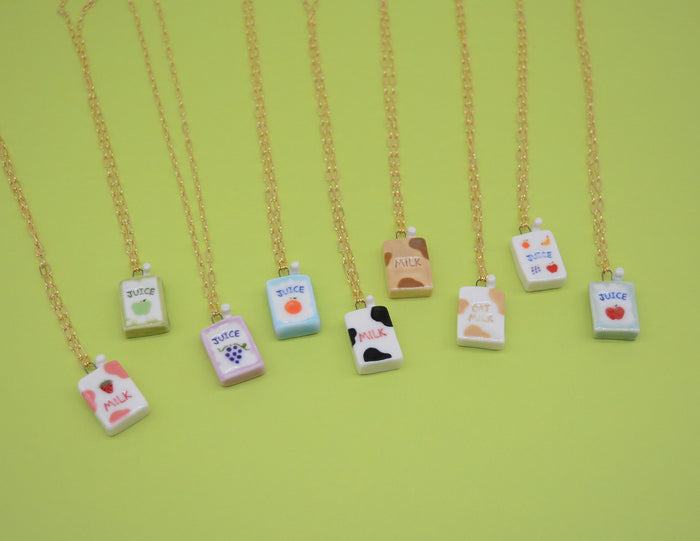 Grape Juice Box Necklace