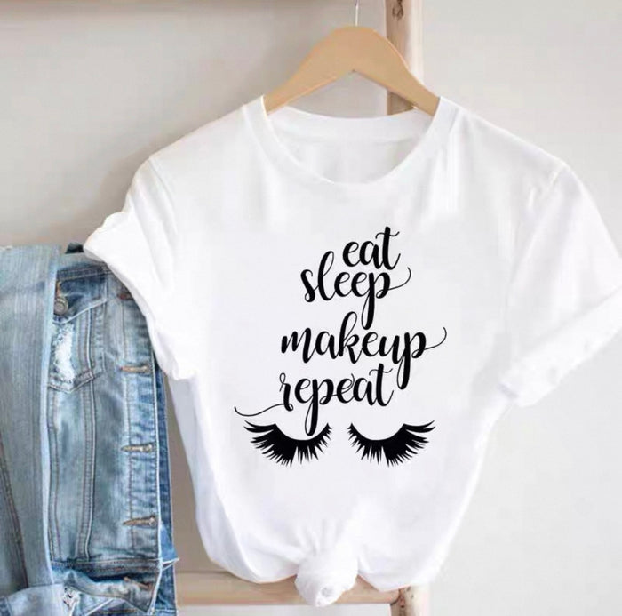 Graphic Tees for Women Canada | Lash & Beauty Print T-Shirts
