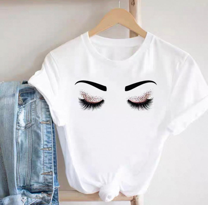 Graphic Tees for Women Canada | Lash & Beauty Print T-Shirts