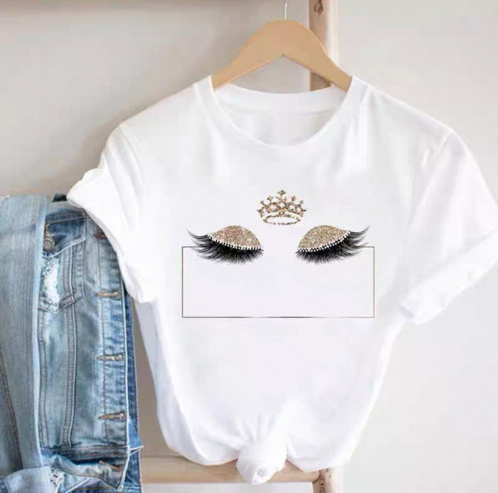 Graphic Tees for Women Canada | Lash & Beauty Print T-Shirts