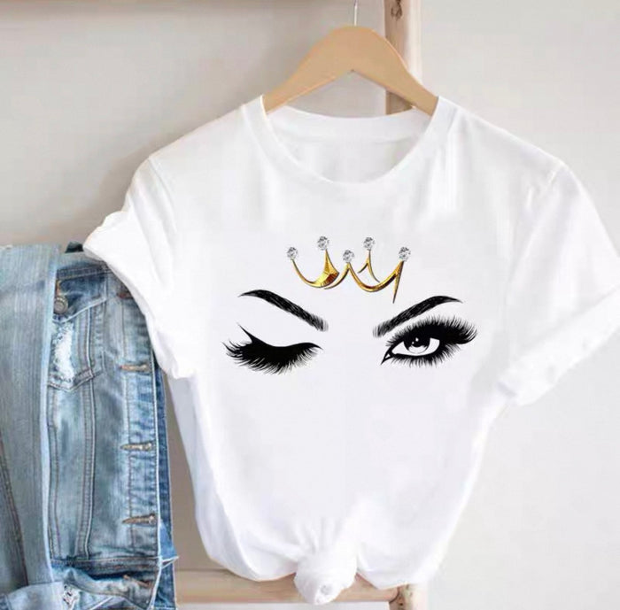 Graphic Tees for Women Canada | Lash & Beauty Print T-Shirts