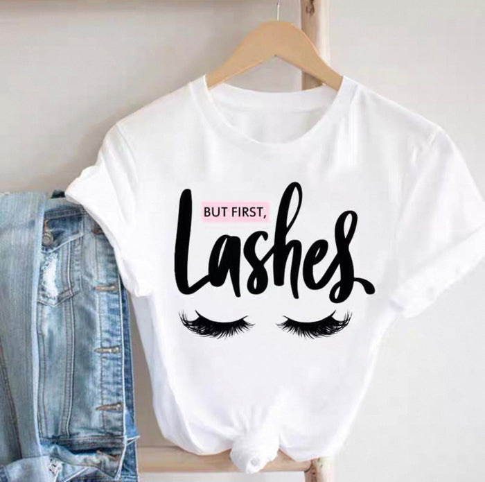 Graphic Tees for Women Canada | Lash & Beauty Print T-Shirts