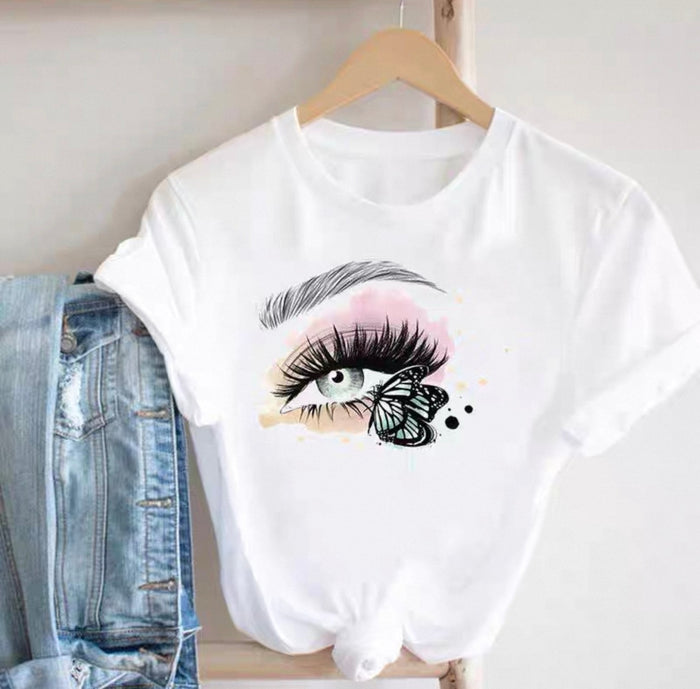 Graphic Tees for Women Canada | Lash & Beauty Print T-Shirts