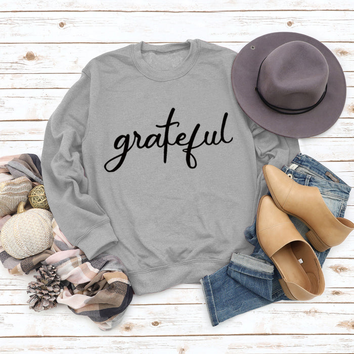 Grey sweater (black font) / S