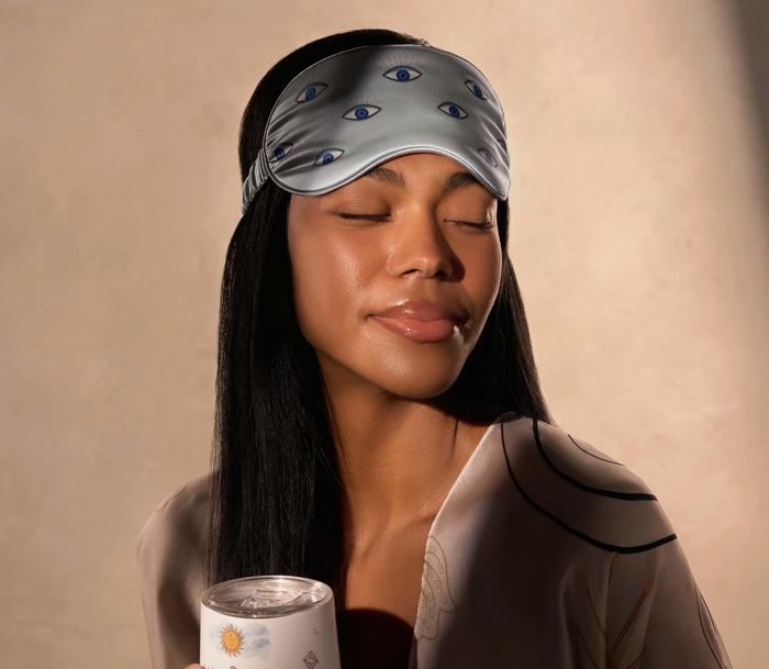 Gray Multi Eye Silk Mask