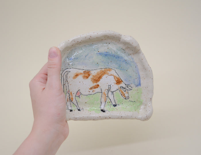 Grazing Cow Plate