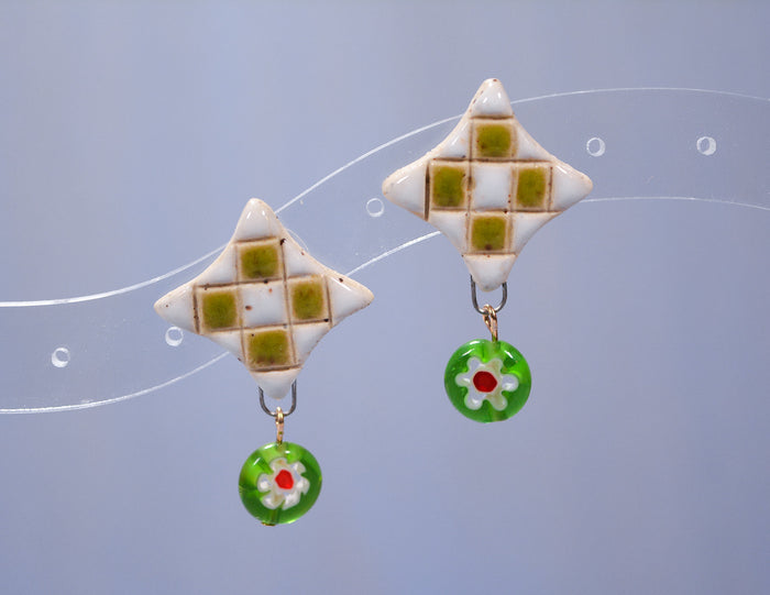 Green Checker Studs