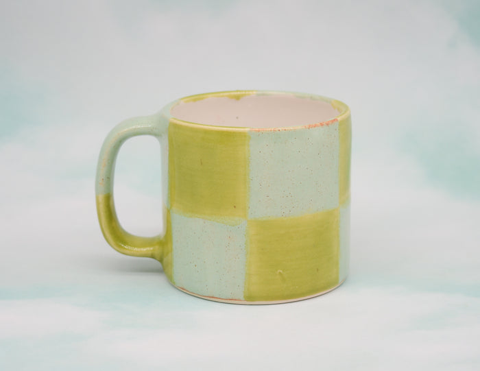 Green Checkerboard Mug