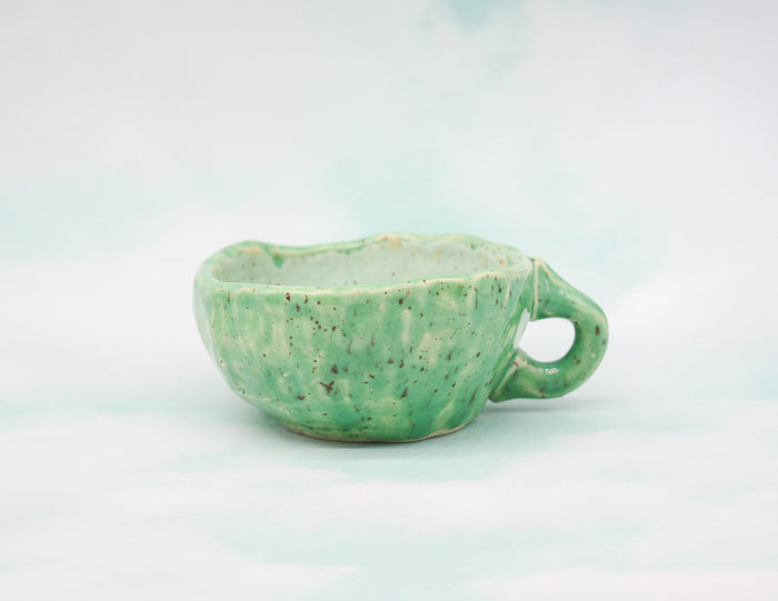 Green on Green Pinched Mug