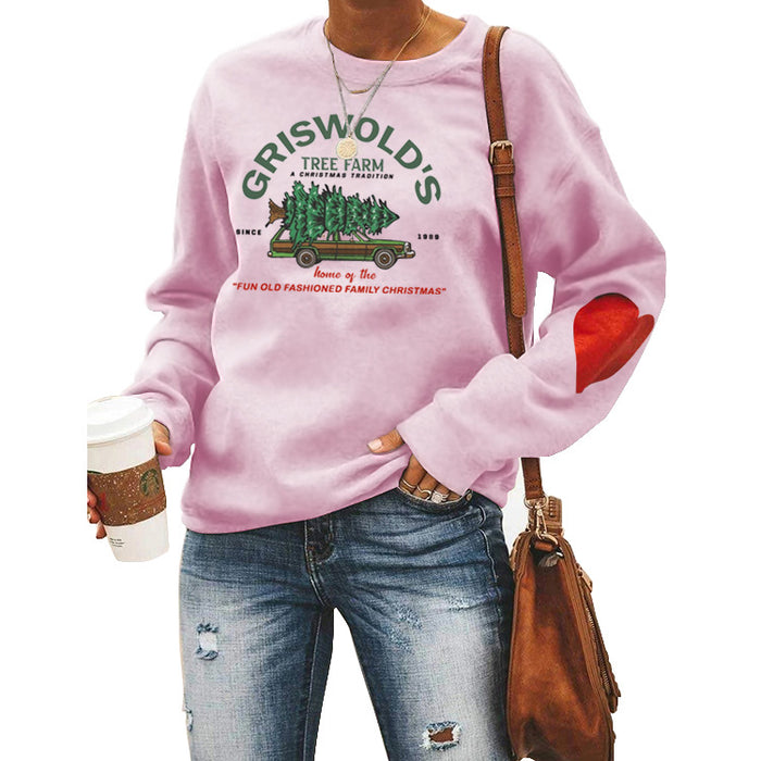 GRISWOLD'S Letter Print Arm Love Sweatshirt Top