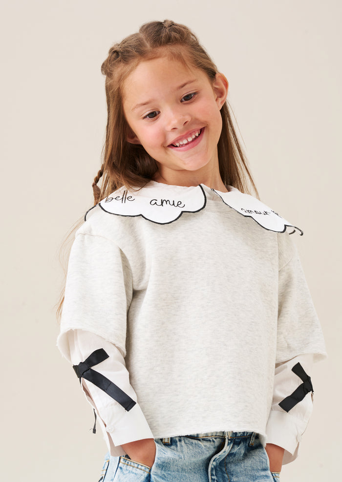 Haddie Mock Layered Shirt & Sweatshirt
