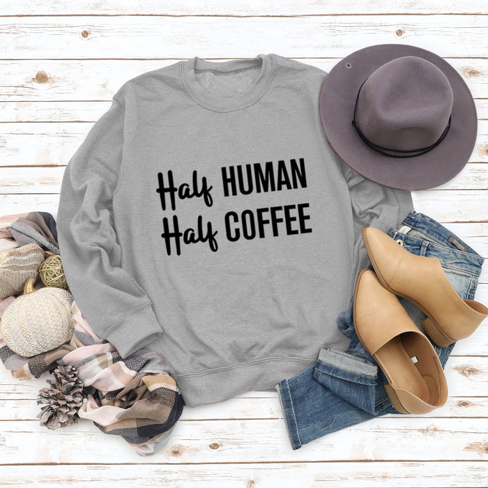 Grey sweater (black font) / S