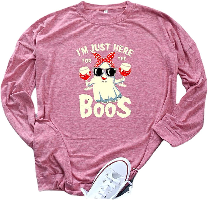 Halloween Beer Shirt Women I'm Just Here for The Boos Blouse
