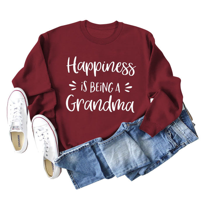Red wine sweater (white font) / S