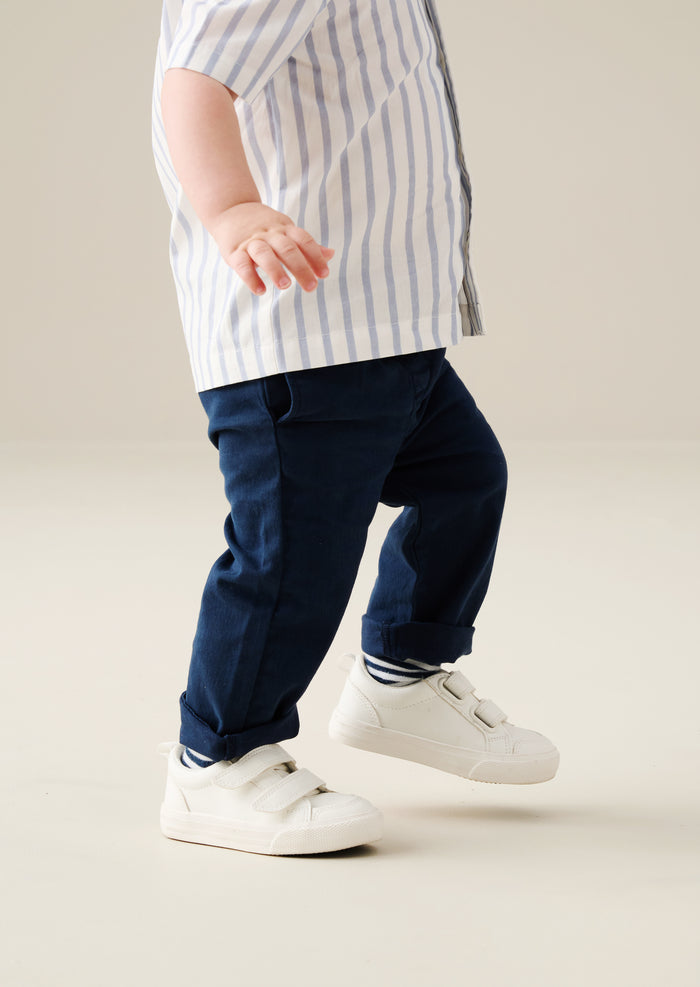 Harrison Washed Navy Slim Fit Chino