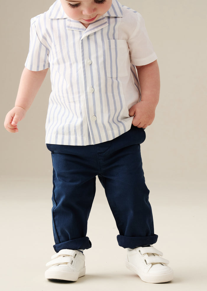 Harrison Washed Navy Slim Fit Chino