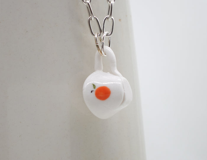 Have a Nice Day Mug Necklace - Orange
