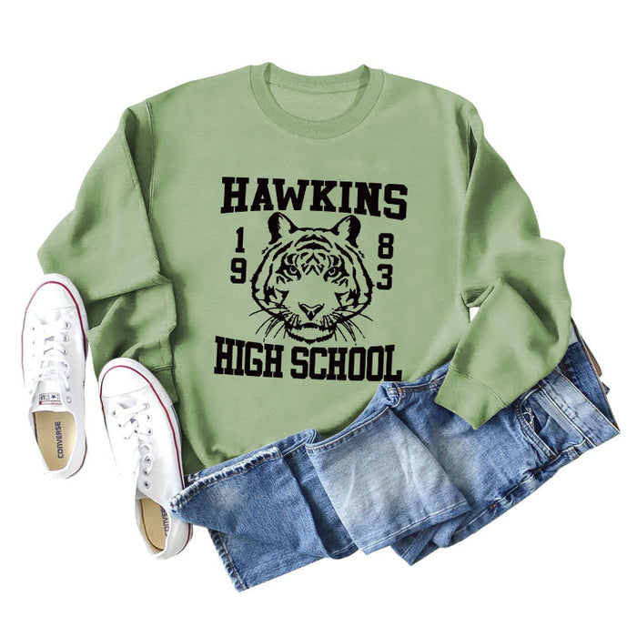 Olive green sweater (black word color picture) / S