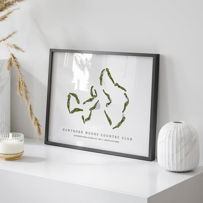 Hawthorn Woods Country Club | Golf Course Print | On Table