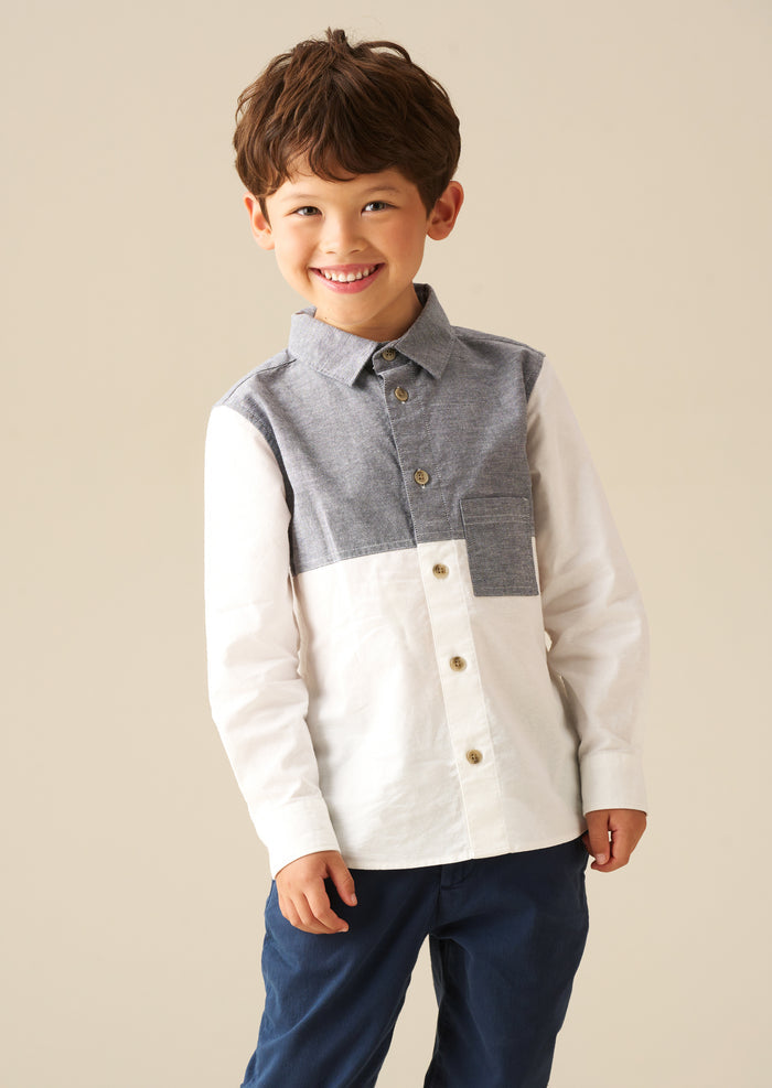 Heath Colour Block Oxford Shirt