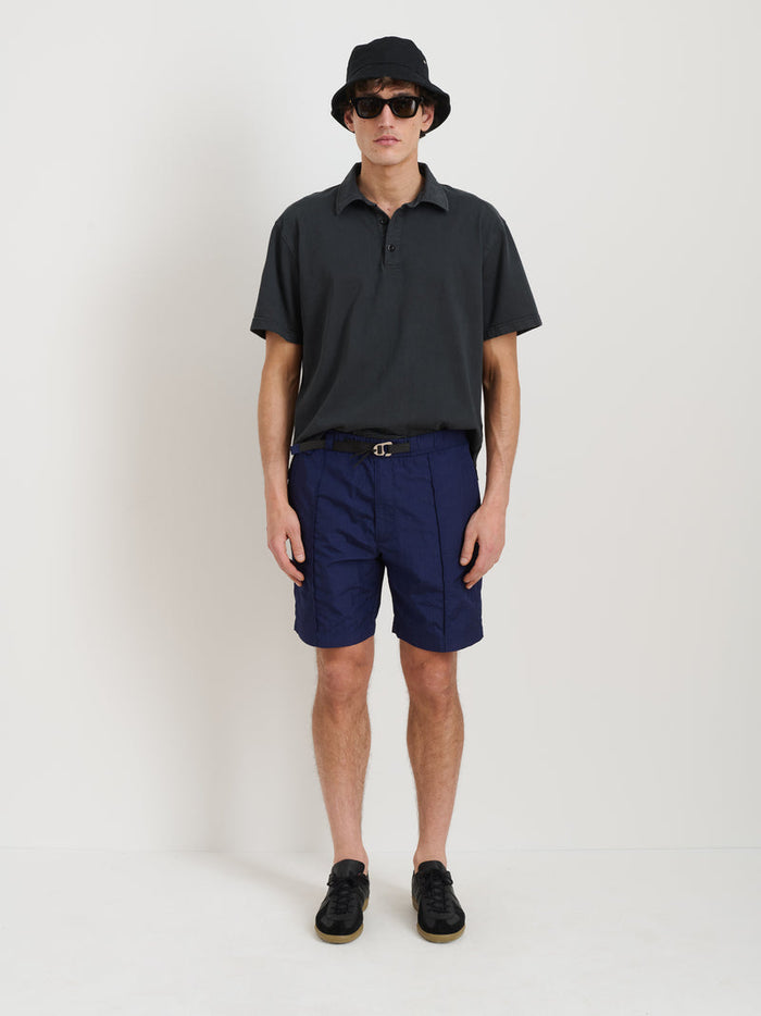 Hiking Short in Crinkle Nylon - Navy