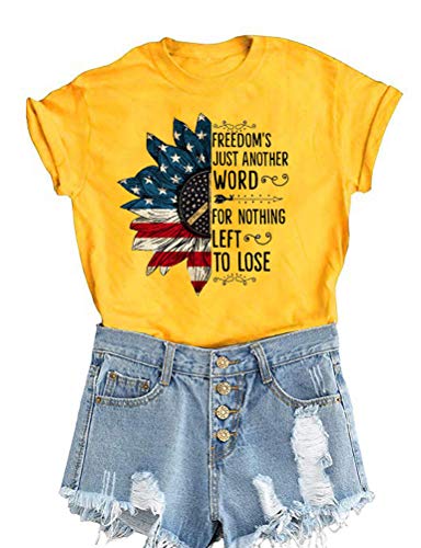 Hippie American Flag T-Shirt Freedom's Just Another Word for Nothing Left to Lose T-Shirt