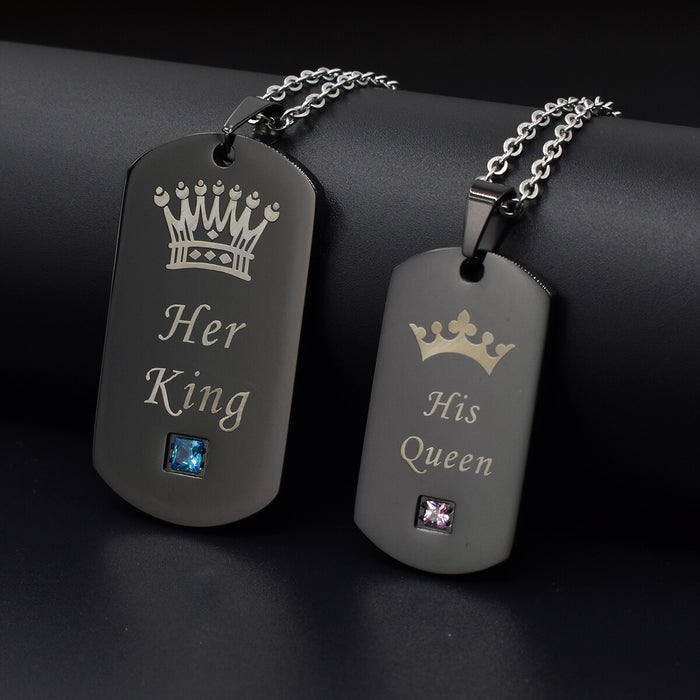 nehzus jewelry couples necklace queen and king jewelry couples tags