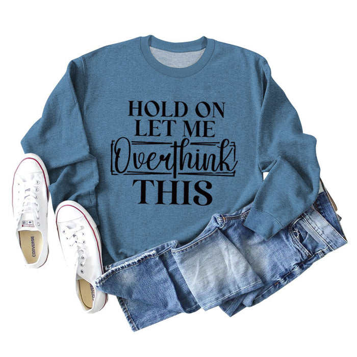 Blue sweater (black font) / S