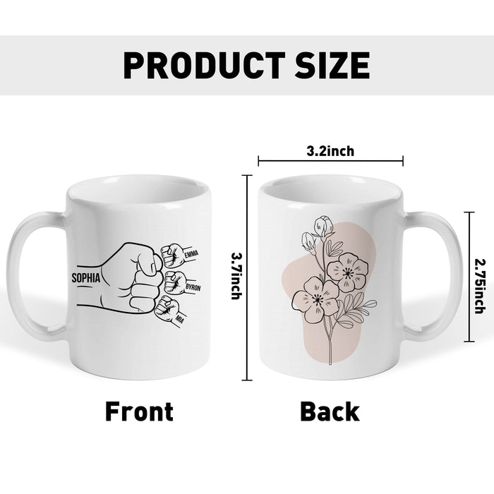 Holding Mom's Hand - Gift For Dad, Gift For Mom - Personalized Mug