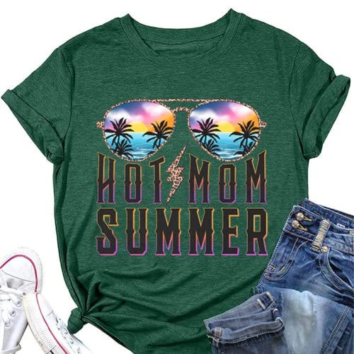 Hot Mom Summer Tee Women Funny Mom T-Shirt