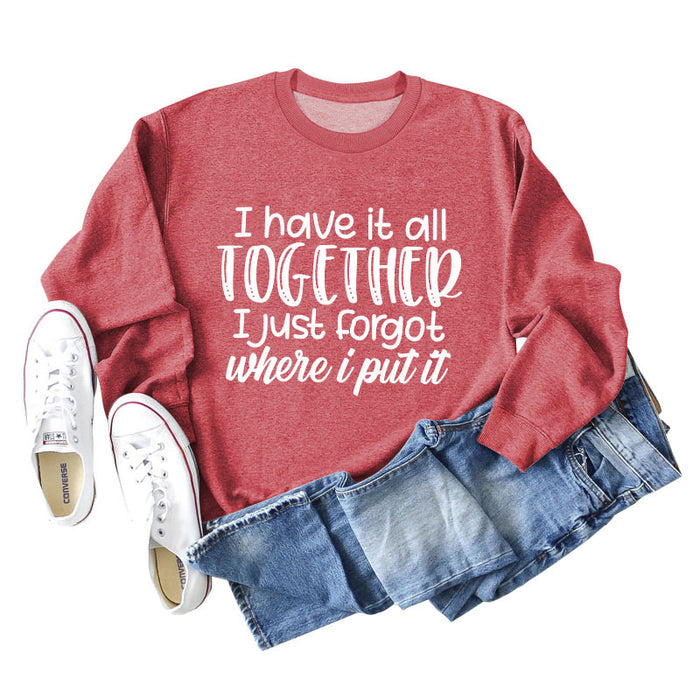 Red sweater (white font) / S