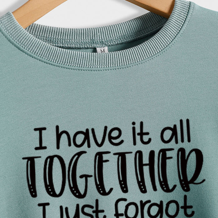 I Have It All Base Long Sleeve Round Neck Womens Sweater.