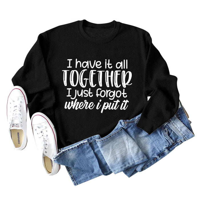 I Have It All Base Long Sleeve Round Neck Womens Sweater.