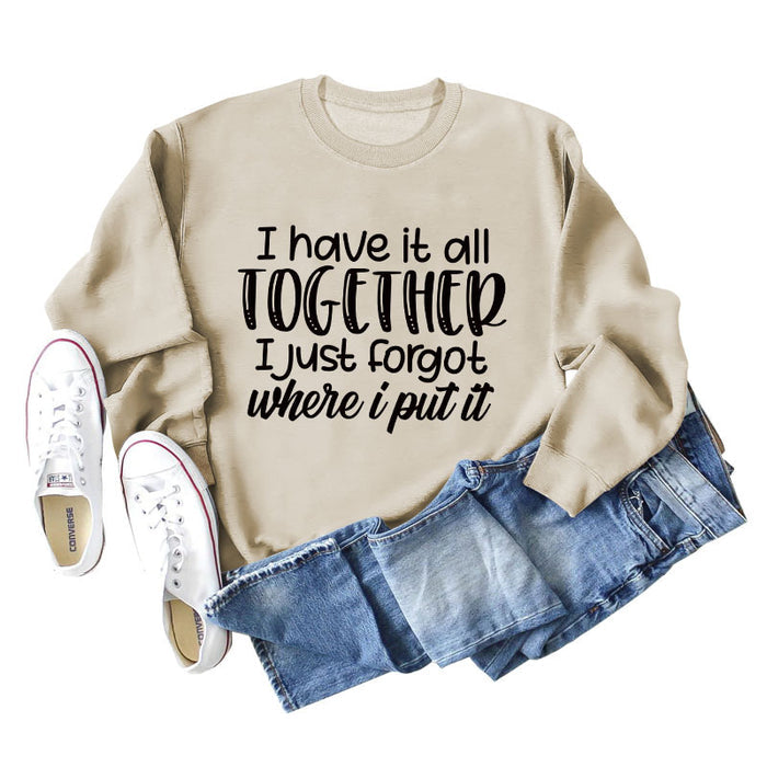 I Have It All Base Long Sleeve Round Neck Womens Sweater.