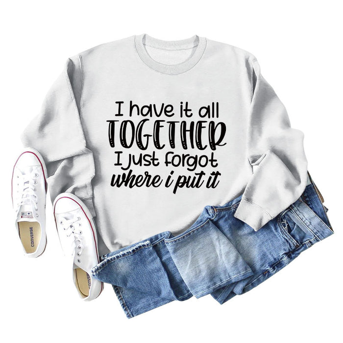 I Have It All Base Long Sleeve Round Neck Womens Sweater.