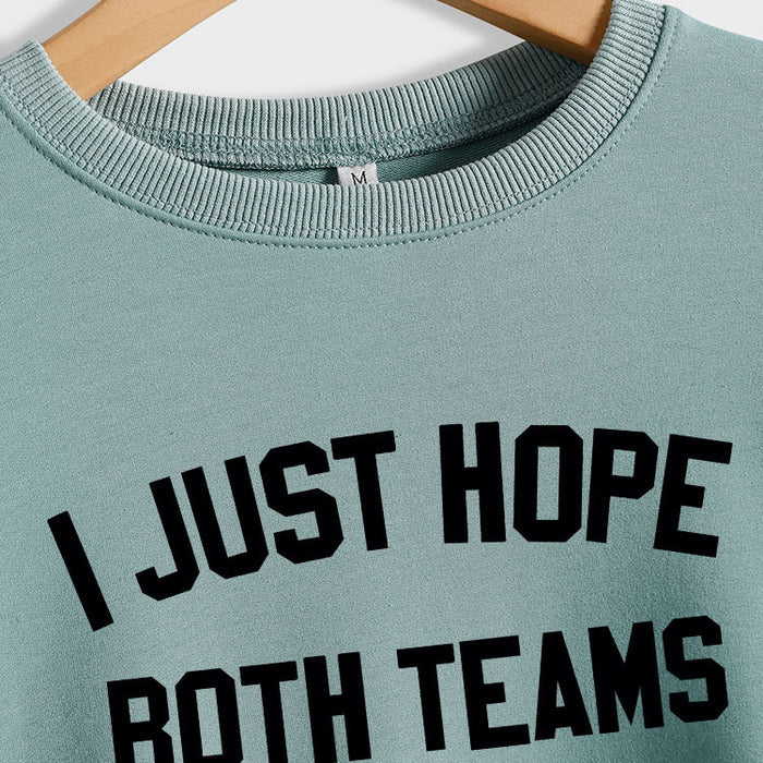 I JUST HOPE BOTH Fashion Round Neck Long Sleeve Large Size Sweater