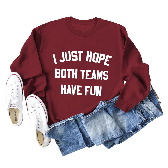 I JUST HOPE BOTH Fashion Round Neck Long Sleeve Large Size Sweater
