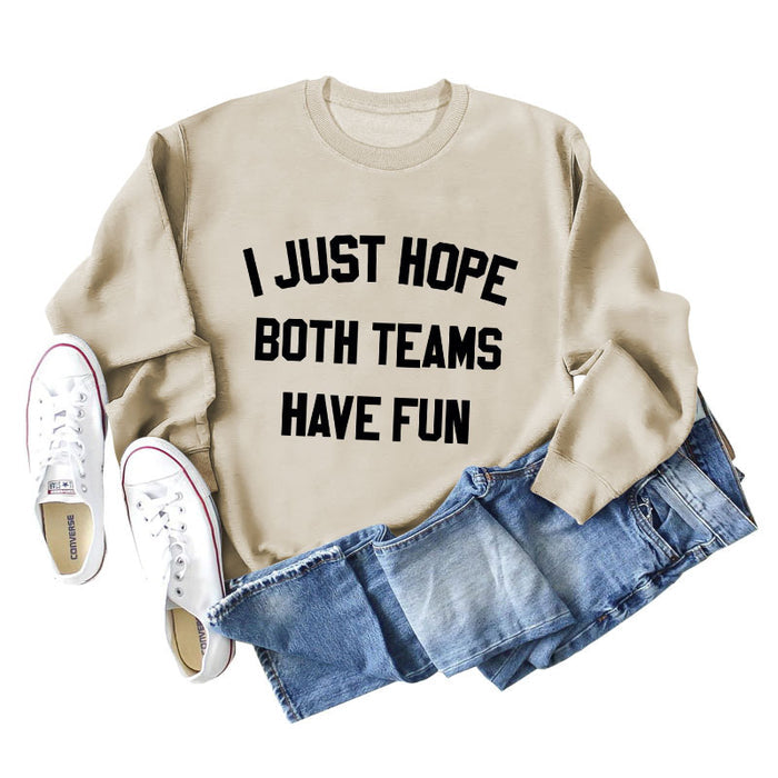 I JUST HOPE BOTH Fashion Round Neck Long Sleeve Large Size Sweater