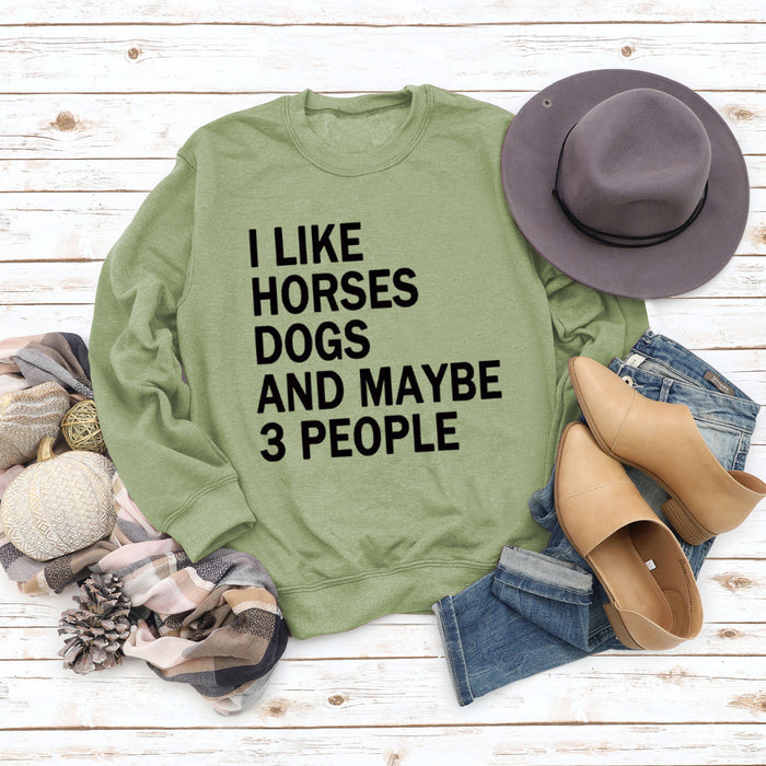 Olive sweater (black font) / S
