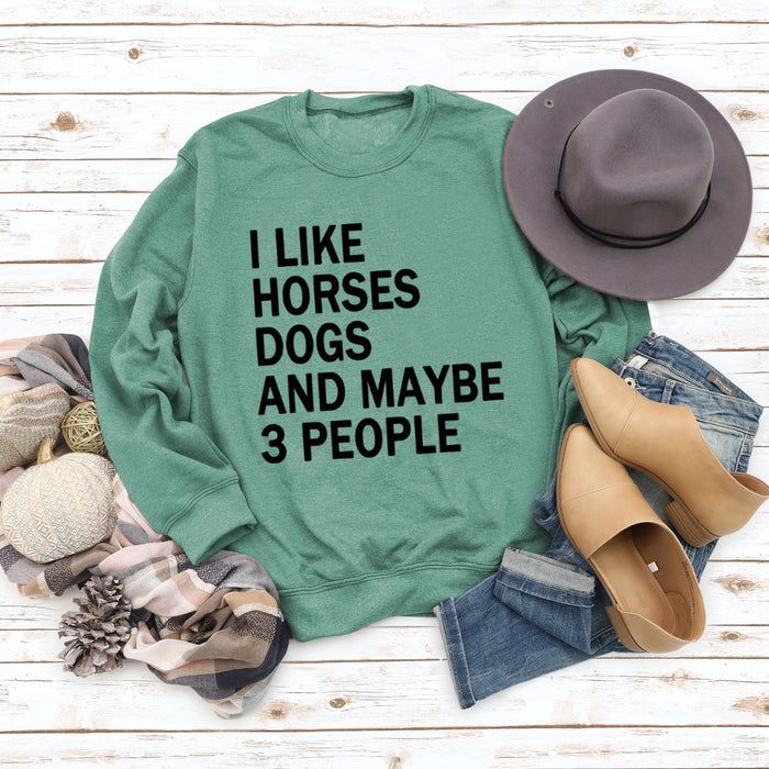 Light green sweater (black font) / S