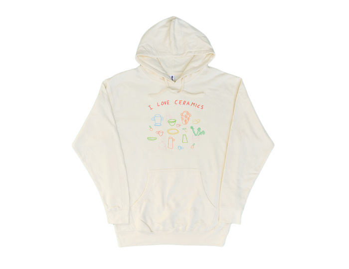 I Love Ceramics Hoodie - Cream