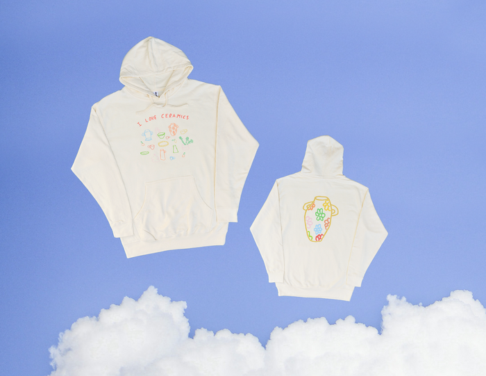 I Love Ceramics Hoodie - Cream