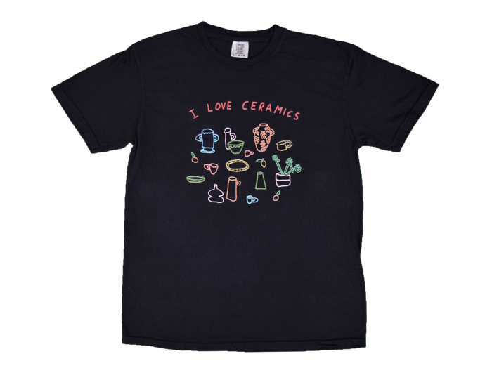 I Love Ceramics Shirt - Rainbow